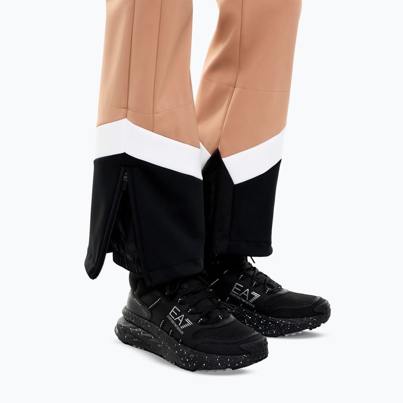Dámska lyžiarska kombinéza EA7 Emporio Armani Pure Softshell Jumpsuit mocha mousse 6