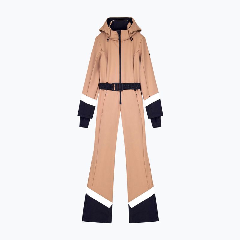 Dámska lyžiarska kombinéza EA7 Emporio Armani Pure Softshell Jumpsuit mocha mousse 7