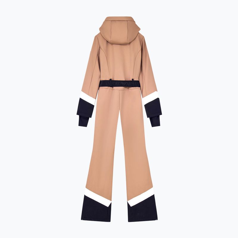 Dámska lyžiarska kombinéza EA7 Emporio Armani Pure Softshell Jumpsuit mocha mousse 8