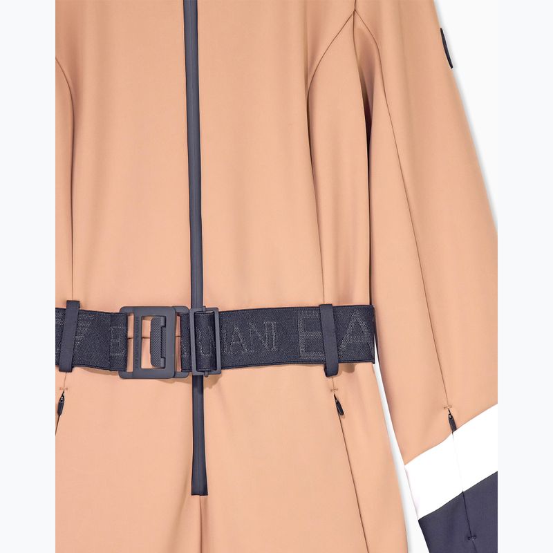 Dámska lyžiarska kombinéza EA7 Emporio Armani Pure Softshell Jumpsuit mocha mousse 9