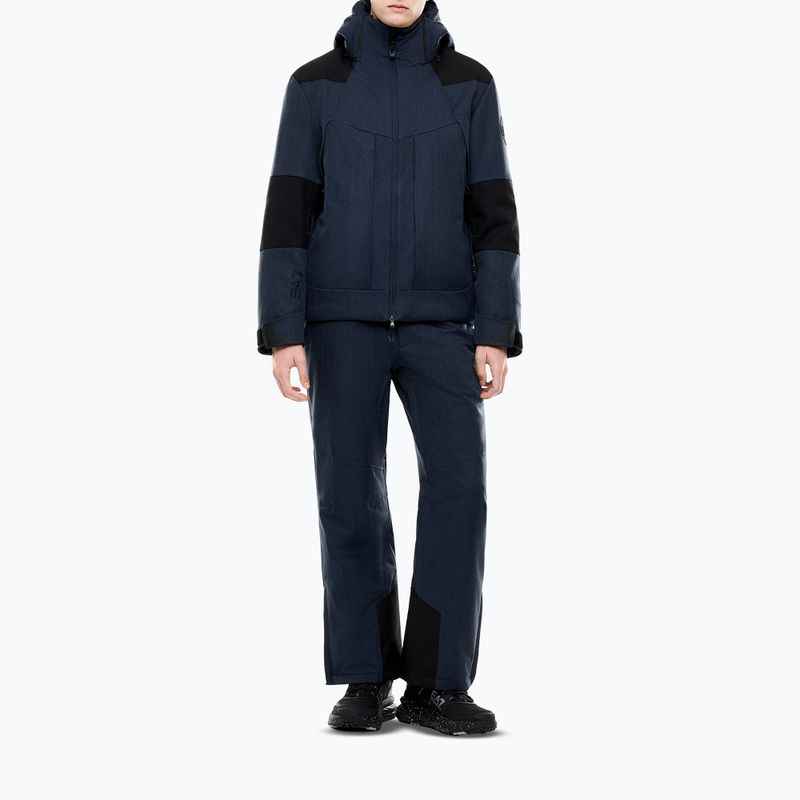 Pánska lyžiarska bunda EA7 Emporio Armani Elitary Fashion fancy blue herringbo 2