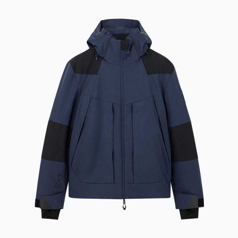 Pánska lyžiarska bunda EA7 Emporio Armani Elitary Fashion fancy blue herringbo 5