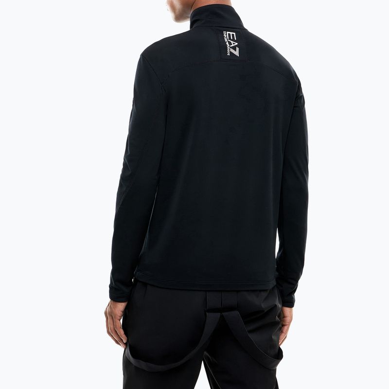 Pánska lyžiarska mikina EA7 Emporio Armani Pure Powerstretch T-Top Half Zip black 3