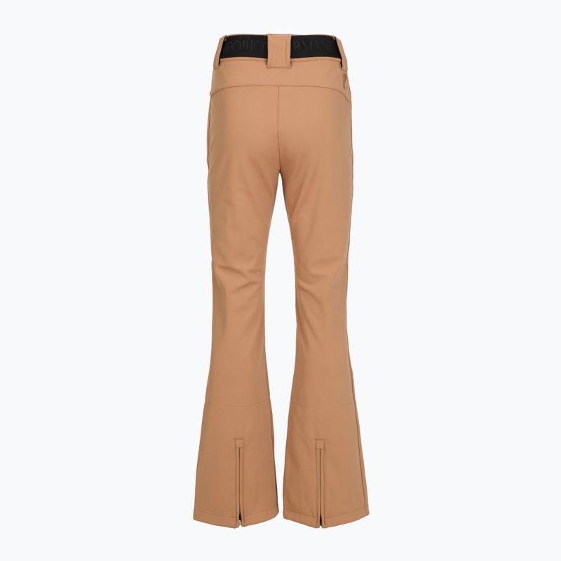 Dámske lyžiarske nohavice EA7 Emporio Armani Pure Softshell Waisted mocha mousse 2