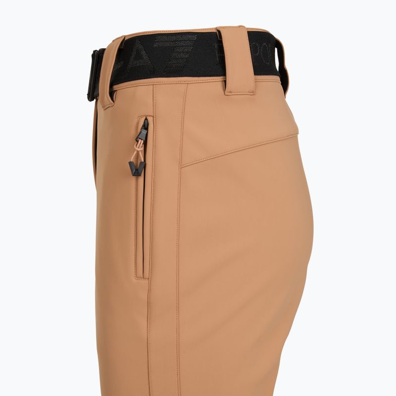 Dámske lyžiarske nohavice EA7 Emporio Armani Pure Softshell Waisted mocha mousse 3