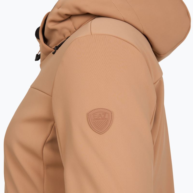 Dámska lyžiarska bunda EA7 Emporio Armani Pure Softshell mocha mousse 3