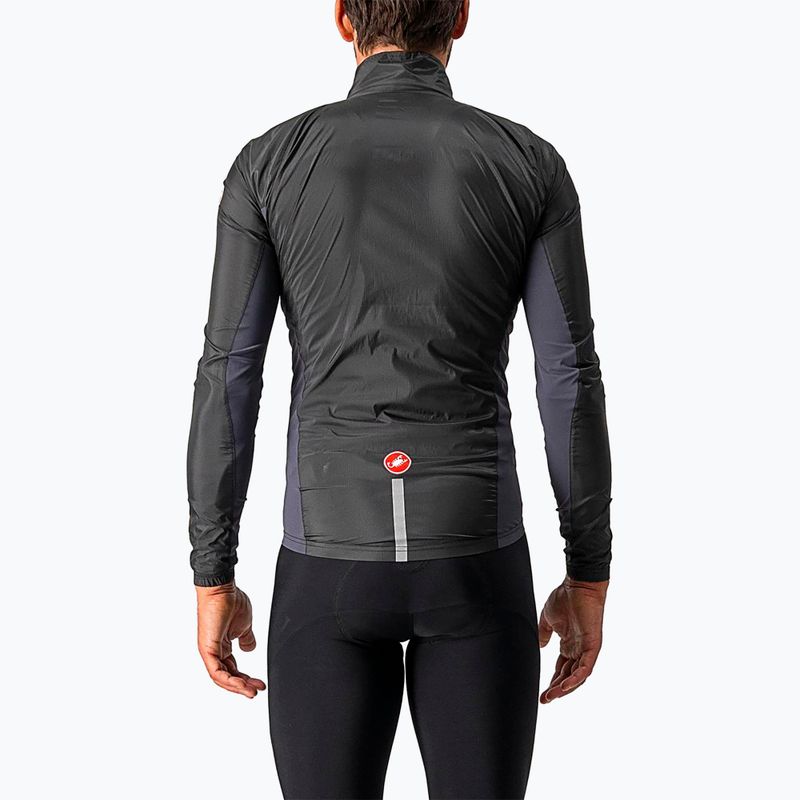 Pánska cyklistická bunda Castelli Squadra Stretch light black/dark grey 2