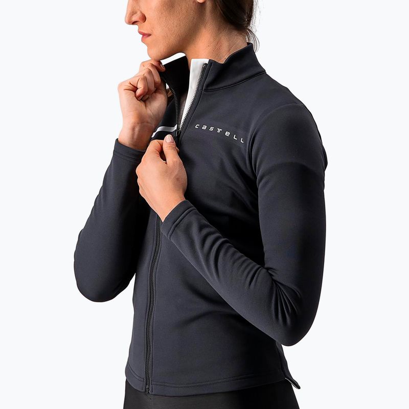 Dámska cyklistická mikina Castelli Sinergia 2 Jersey FZ W light black/white 3