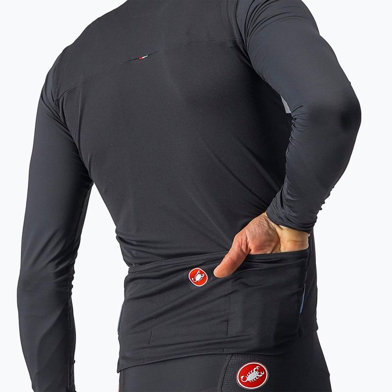 Pánske cyklistické tričko s dlhým rukávom Castelli Prologo 7 light black/silver grey/ivory 3