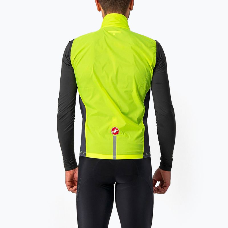 Pánska cyklistická vesta Castelli Squadra Stretch electric lime/dark gray 2