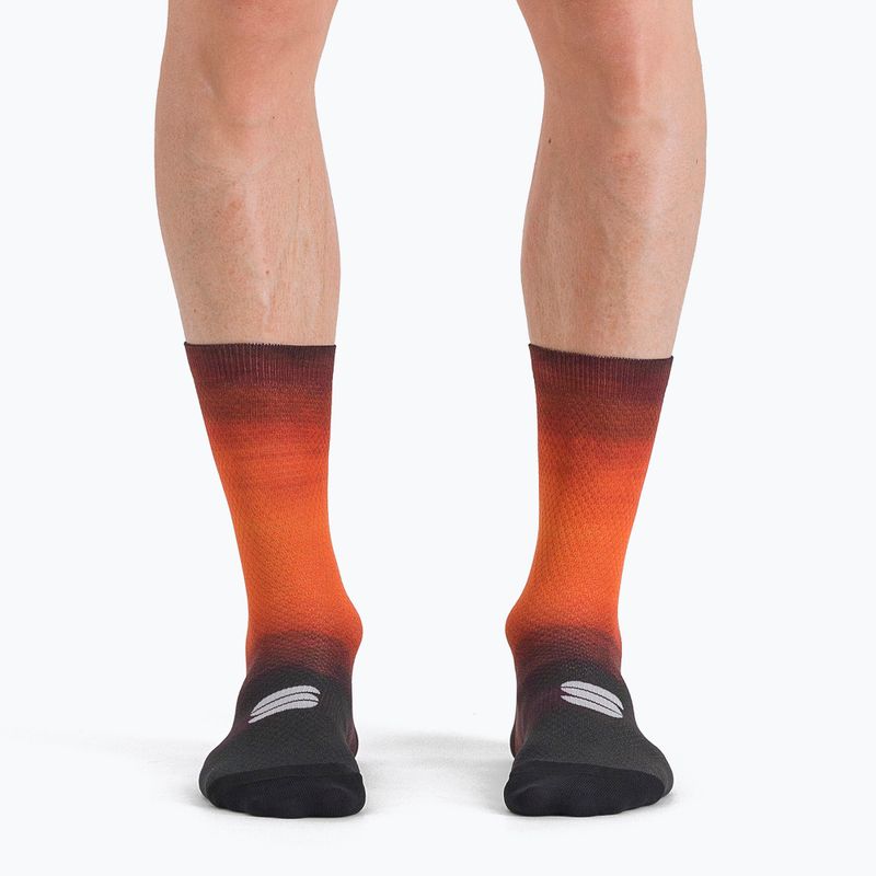 Pánske cyklistické ponožky Sportful Supergiara black and orange 1122023.623 5