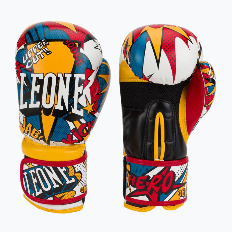 Farebné detské boxerské rukavice Leone Hero GN400J
