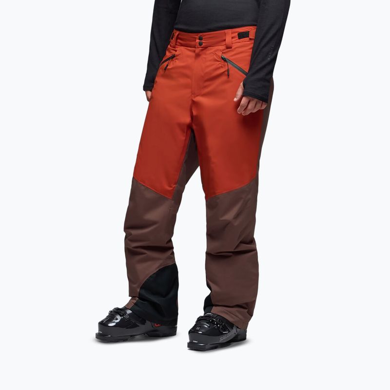 Pánske lyžiarske nohavice Oakley Canopy Pro Insulated Dark Umber/Flame Red