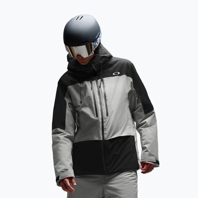 Pánska lyžiarska bunda Oakley Canopy Pro Insulated pitch black/cement