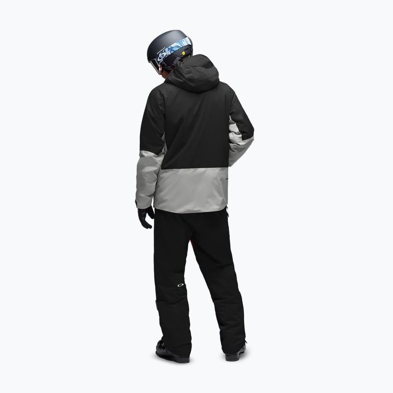 Pánska lyžiarska bunda Oakley Canopy Pro Insulated pitch black/cement 3
