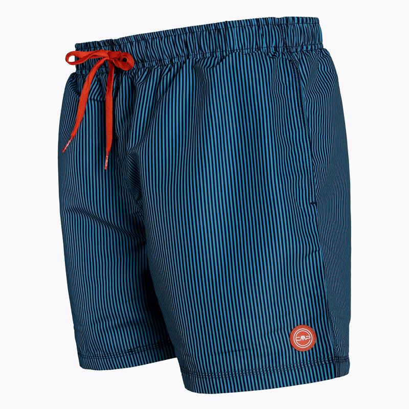 Pánske tmavomodré a oranžové plavecké šortky CMP 3R50857/10ZE 3