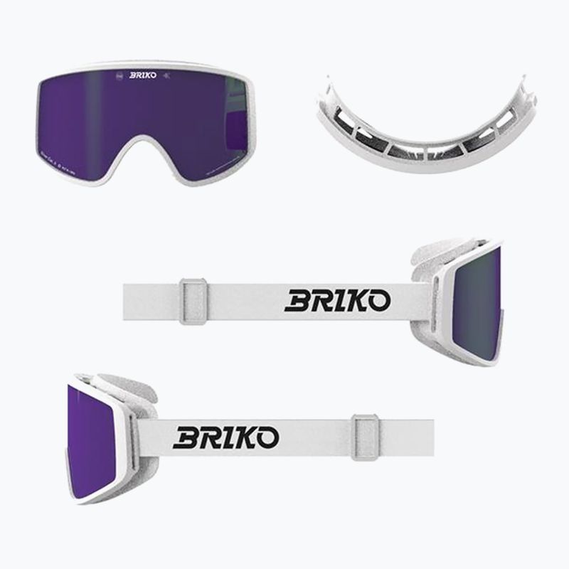 Lyžiarske okuliare Briko Pulse white/purple 5