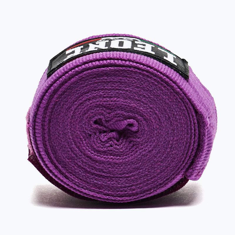 Boxerské bandáže Leone 1947 Hand Wraps 350 cm purple 4