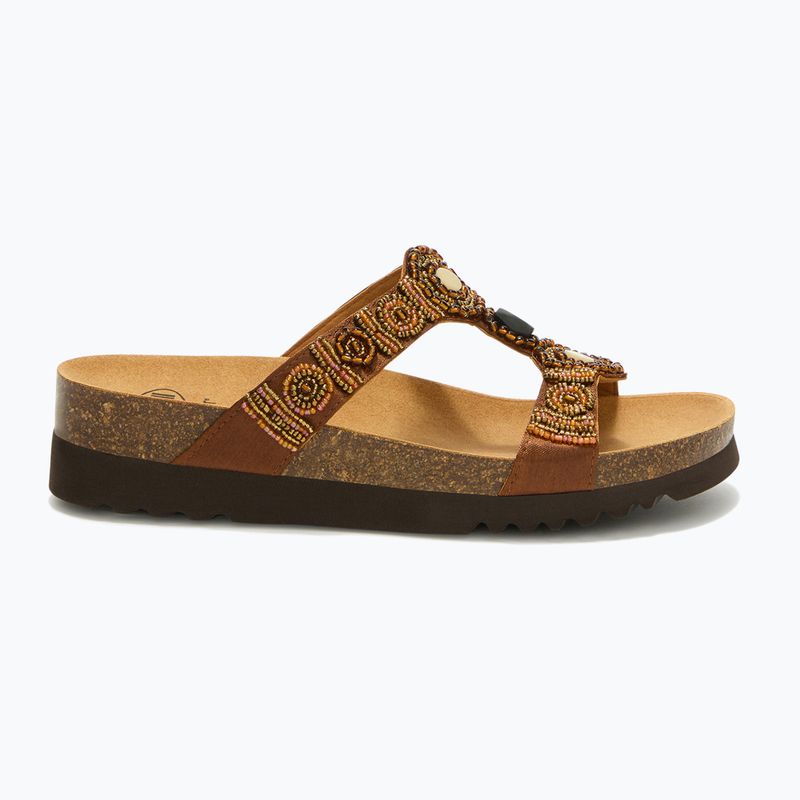 Dámske šľapky Scholl New Bogota Wedge Med cognac/multi 2