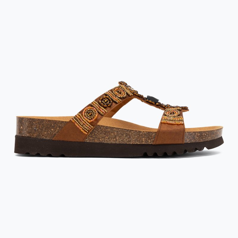 Dámske šľapky Scholl New Bogota Wedge Med cognac/multi 2