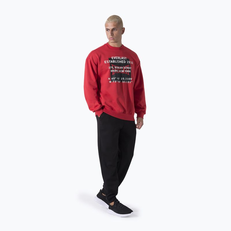 Pánska mikina Everlast Streetwear Crewneck červená/čierna 2