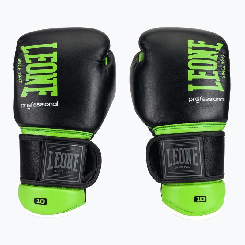 Rukavice boxerské  LEONE 1947 Il Tecnico N3 black/green 3