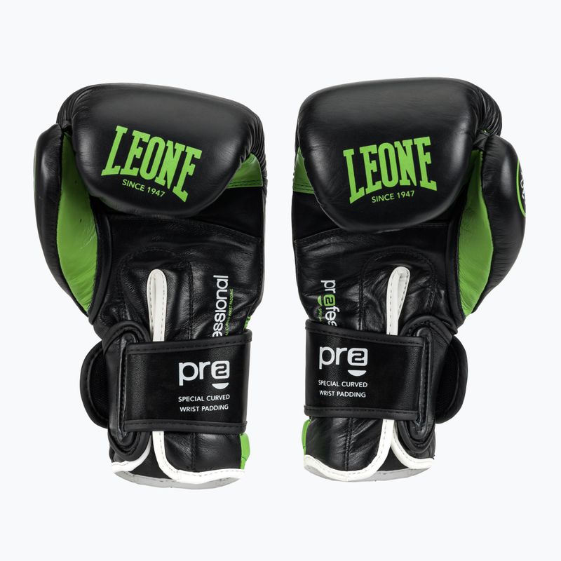 Rukavice boxerské  LEONE 1947 Il Tecnico N3 black/green 4