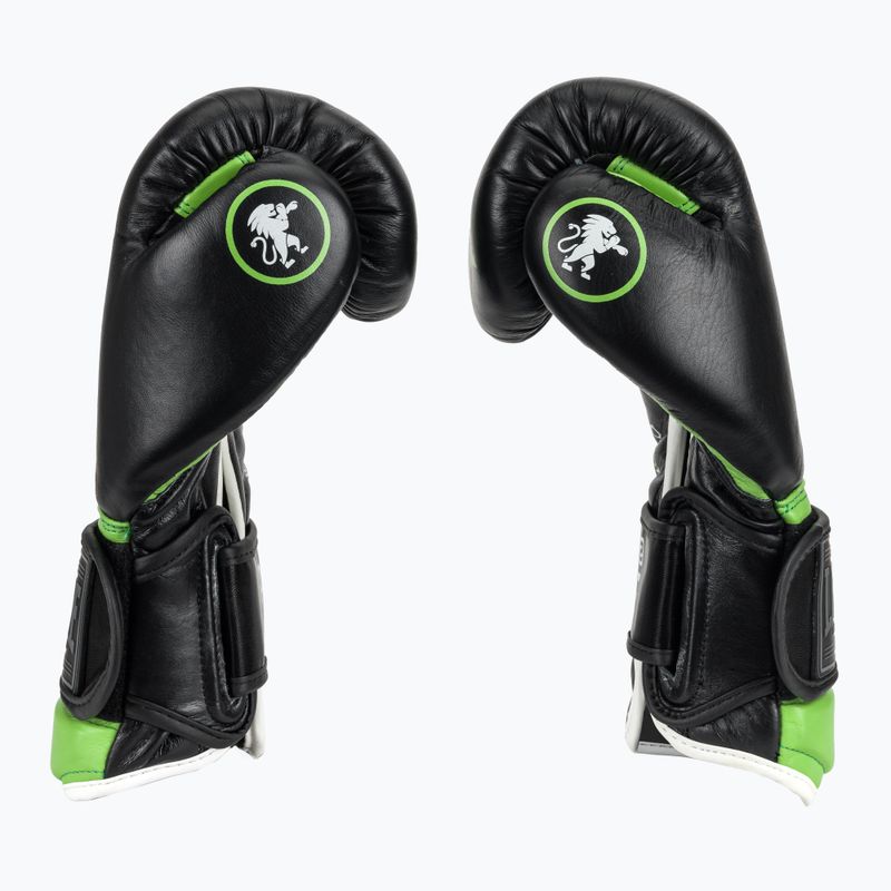 Rukavice boxerské  LEONE 1947 Il Tecnico N3 black/green 5