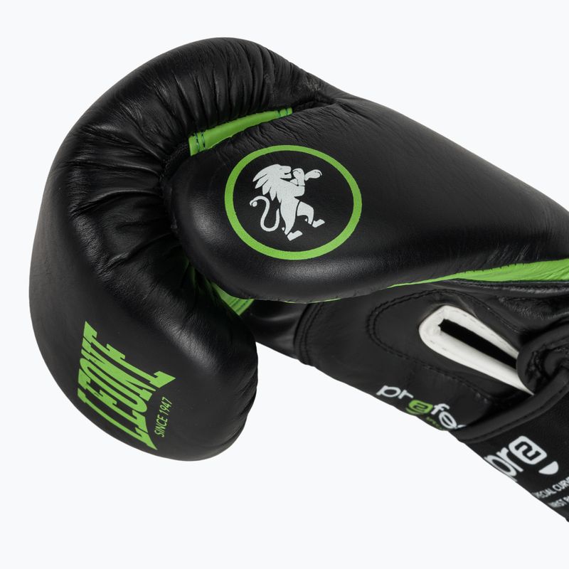 Rukavice boxerské  LEONE 1947 Il Tecnico N3 black/green 8