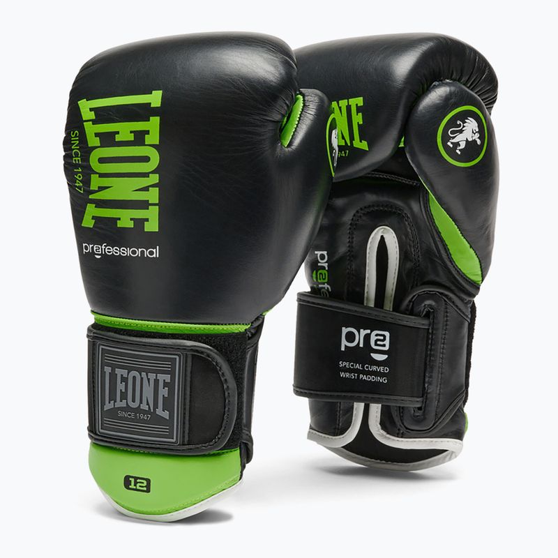 Rukavice boxerské  LEONE 1947 Il Tecnico N3 black/green