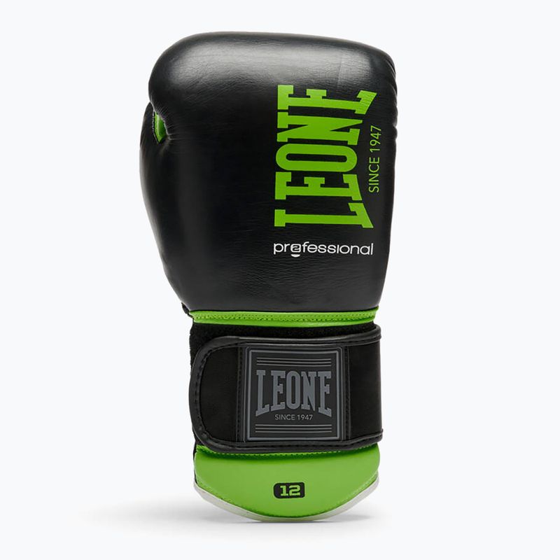 Rukavice boxerské  LEONE 1947 Il Tecnico N3 black/green 2