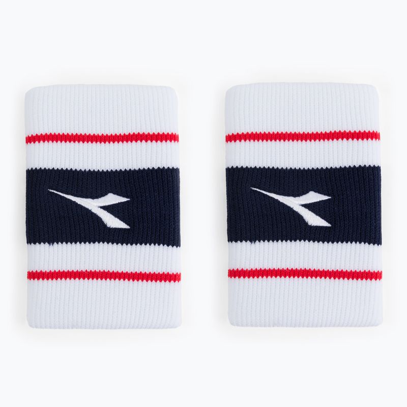 Zápästné obväzy Diadora Wristbands Wide Logo 2 szt. biele DD-13.179117-22 2