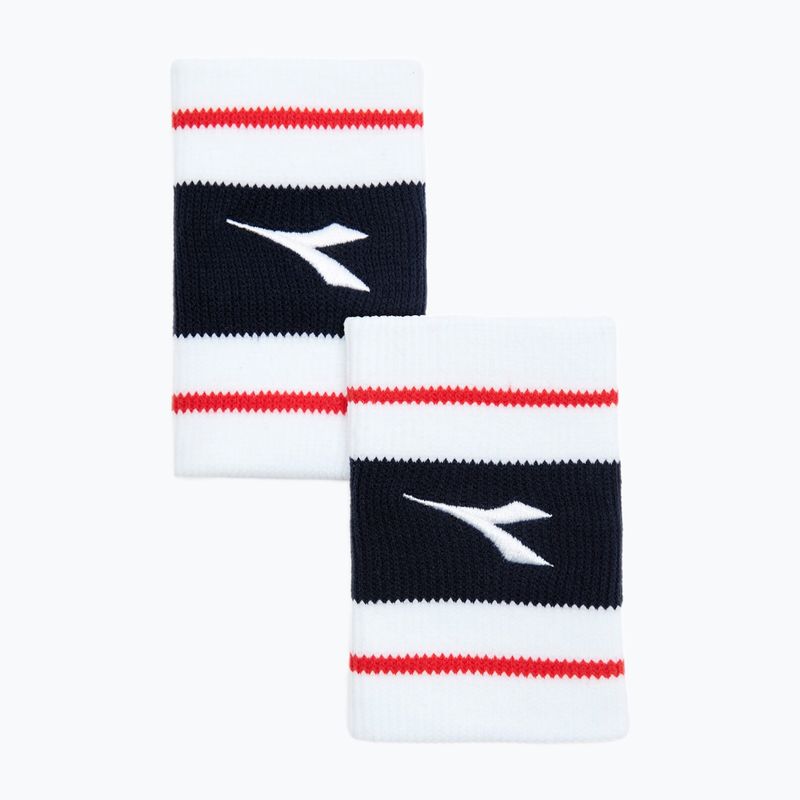 Zápästné obväzy Diadora Wristbands Wide Logo 2 szt. biele DD-13.179117-22 3