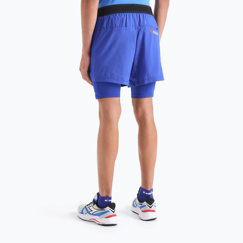 Pánske bežecké šortky Diadora Double Layer Bermuda Be One modré DD-102.179162-60050 2