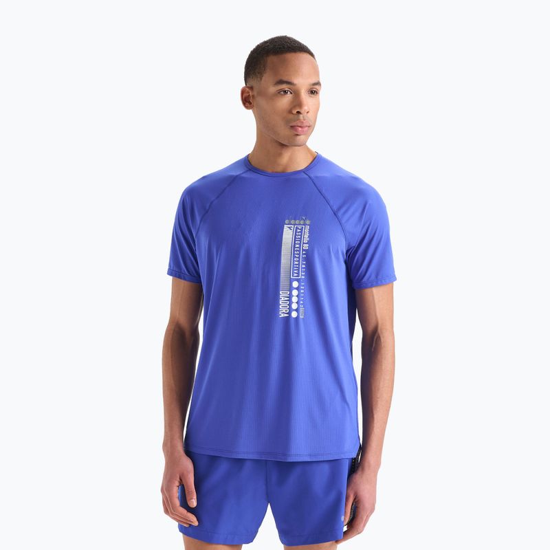 Pánske bežecké tričko Diadora Super Light Be One modré DD-102.179160-60050