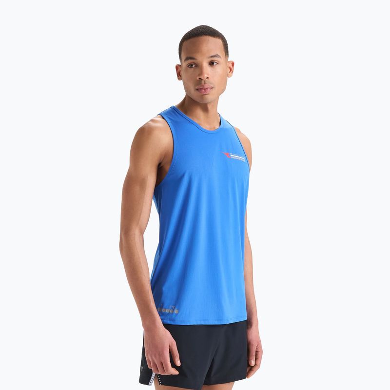 Pánske bežecké tričko Diadora Super Light Tank Be One modré DD-102.179161-65045-S