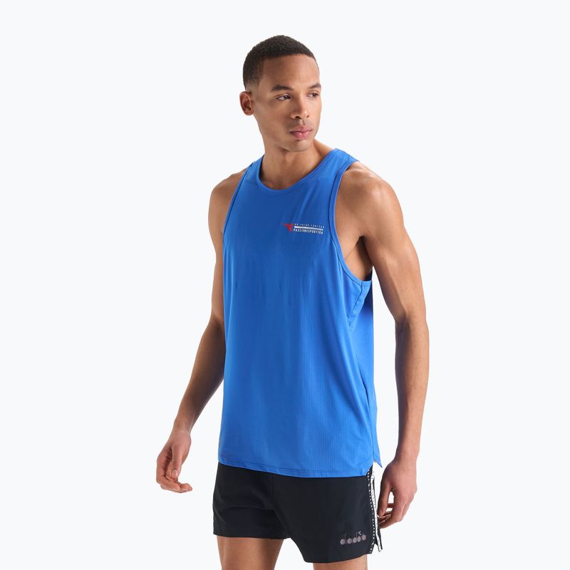 Pánske bežecké tričko Diadora Super Light Tank Be One modré DD-102.179161-65045-S 2
