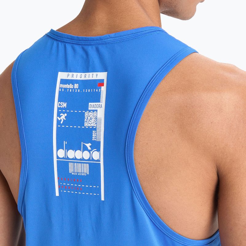 Pánske bežecké tričko Diadora Super Light Tank Be One modré DD-102.179161-65045-S 5