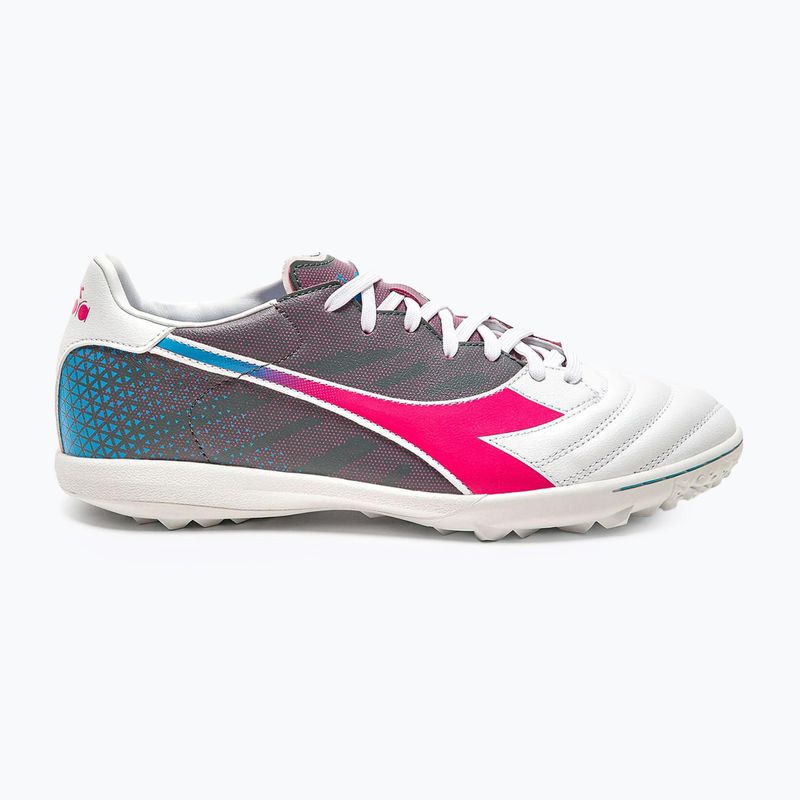 Pánske kopačky Diadora Brasil Elite Veloce GR TFR white/pink fluo/blue fluo 11