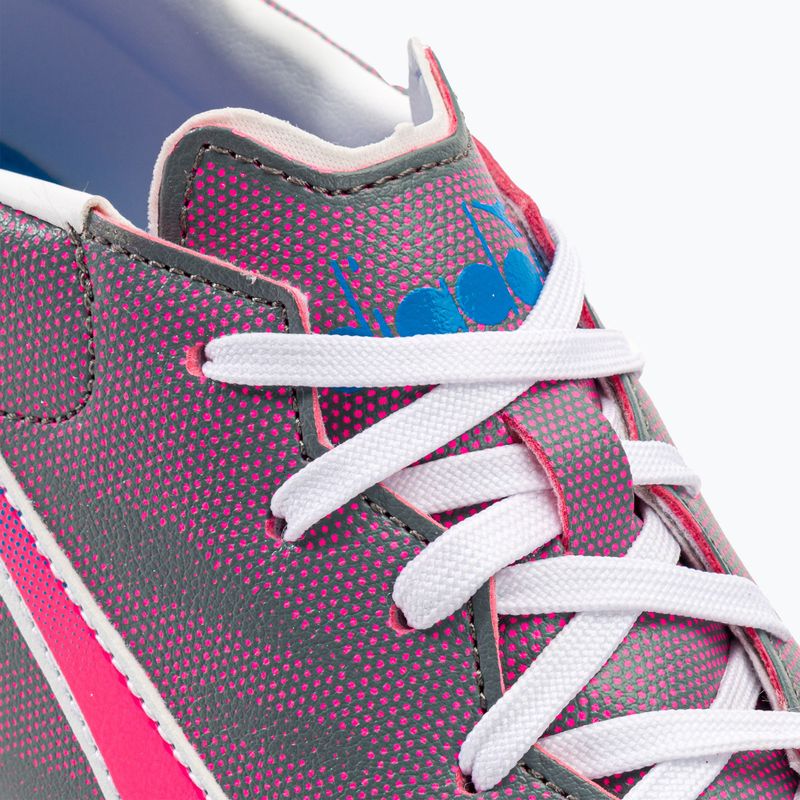 Pánske kopačky Diadora Brasil Elite Veloce GR TFR white/pink fluo/blue fluo 8