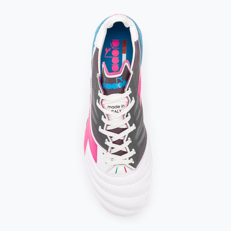 Pánske kopačky Diadora Brasil Elite Veloce GR ITA LPX white/pink fluo/blue fluo 6
