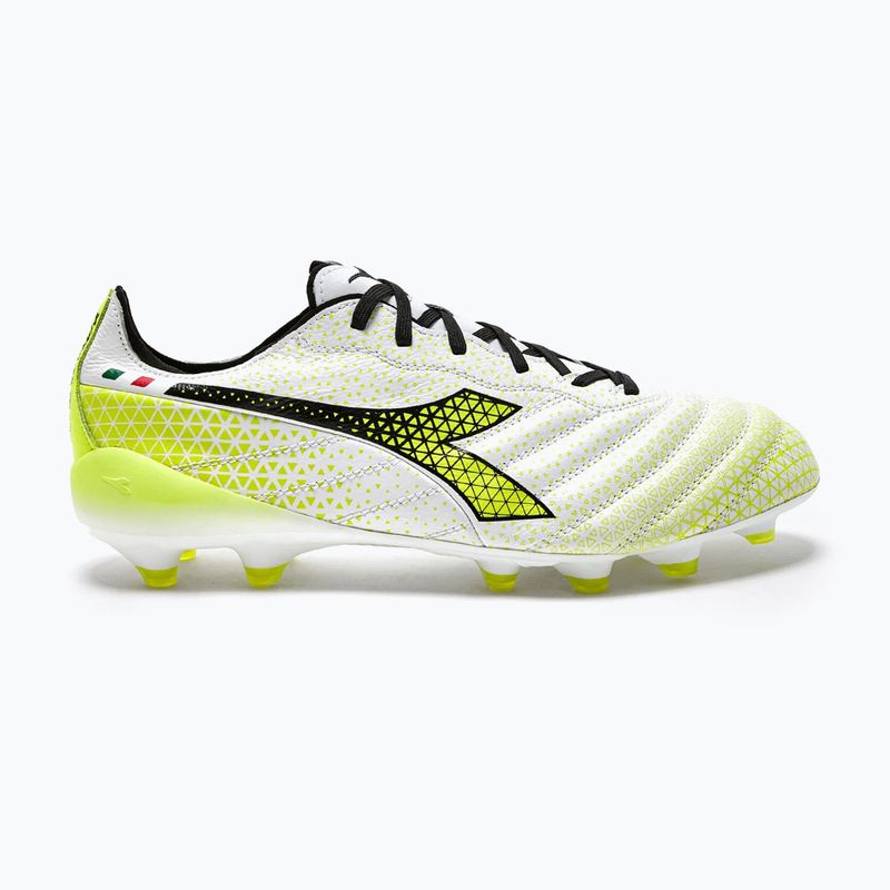 Pánske kopačky Diadora Brasil Elite Tech GR ITA LPX white/black/fluo yellow 11