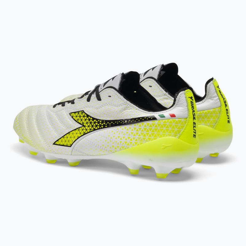 Pánske kopačky Diadora Brasil Elite Tech GR ITA LPX white/black/fluo yellow 3