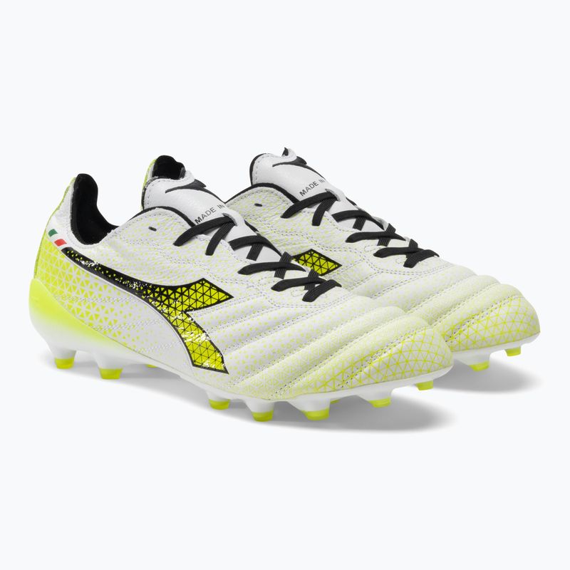 Pánske kopačky Diadora Brasil Elite Tech GR ITA LPX white/black/fluo yellow 4
