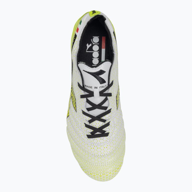 Pánske kopačky Diadora Brasil Elite Tech GR ITA LPX white/black/fluo yellow 6