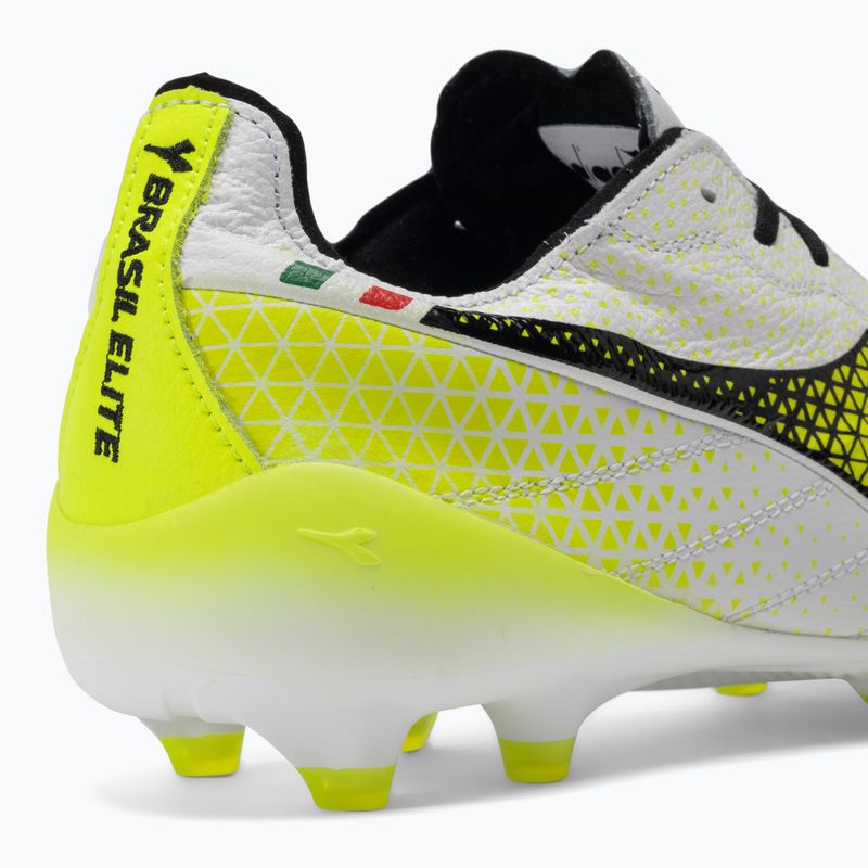 Pánske kopačky Diadora Brasil Elite Tech GR ITA LPX white/black/fluo yellow 9