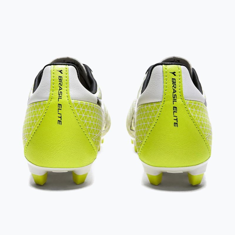 Detské kopačky Diadora Brasil Elite GR LT LPU Y white/black/fluo yellow 12