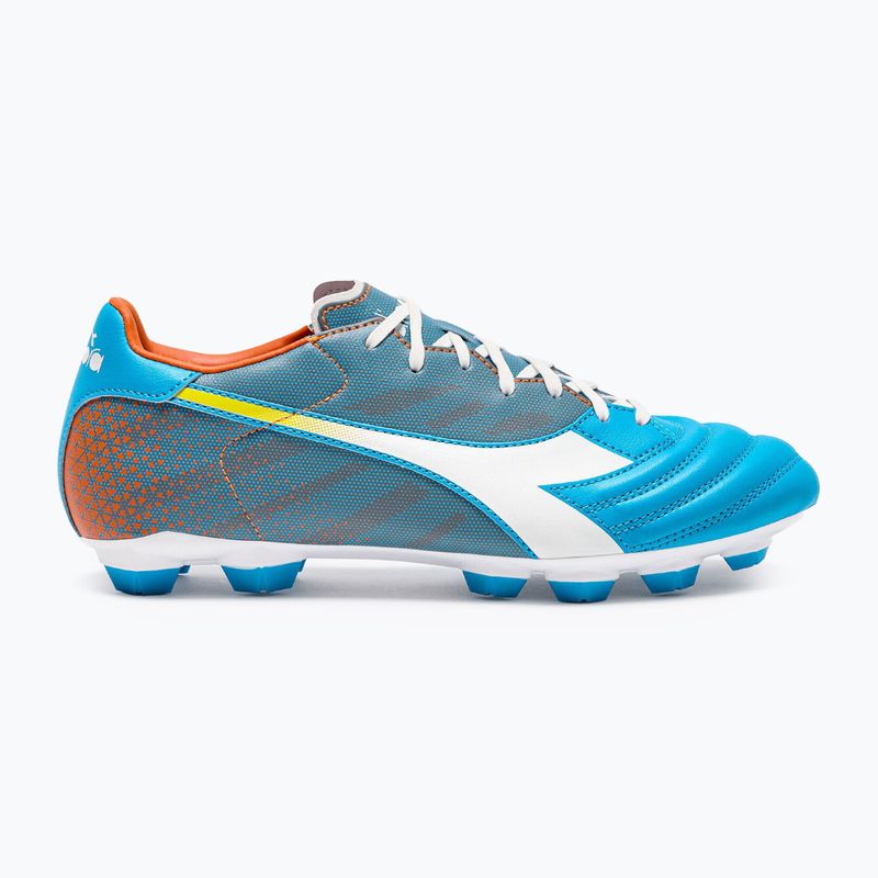 Pánske kopačky Diadora Brasil Elite Veloce GR LPU blue fluo/white/orange 8