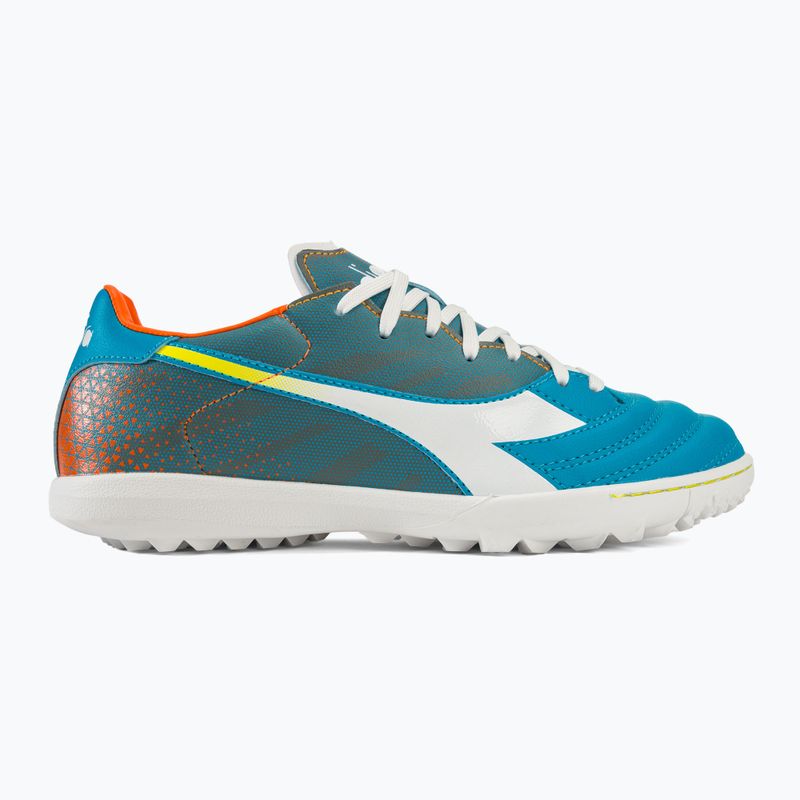 Pánske kopačky Diadora Brasil Elite Veloce GR TFR blue fluo/white/orange 2