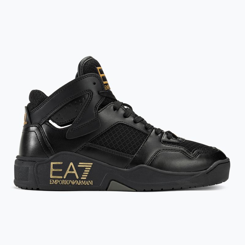 Obuv  EA7 Emporio Armani Basket Mid triple black/gold 2